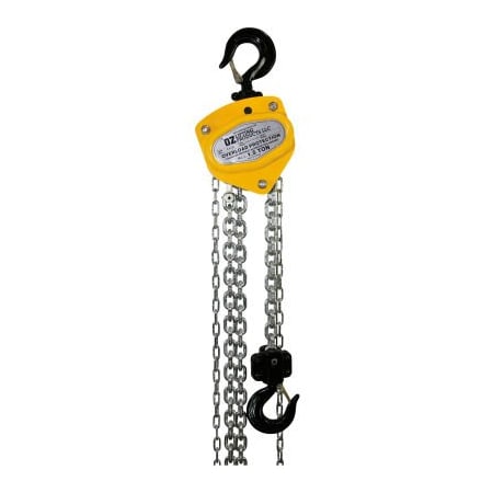 Oz Lifting Products OZ Lifting Manual Chain Hoist w/ Overload Protection, 1-1/2 Ton Capacity 15' Lift OZ015-15CHOP